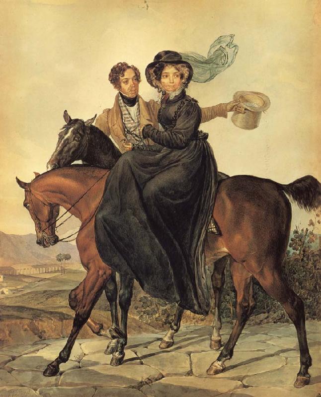 Karl Briullov Portait of Kirrill and Maria Naryshkin oil painting image